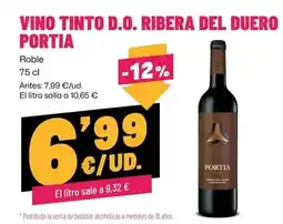 AhorraMas Portia - vino tinto d.o. ribera del duero oferta