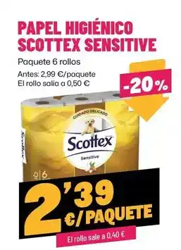 AhorraMas Scottex - papel higiénico sensitive oferta