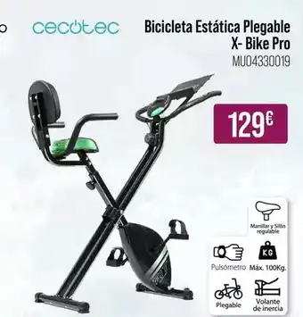 MR Micro Cecotec - bicicleta estática plegable x-bike pro oferta