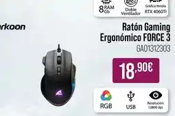 MR Micro Sharkoon - raton gaming ergonomico force 3 oferta