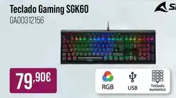 MR Micro Sharkoon - teclado gaming sgk60 oferta