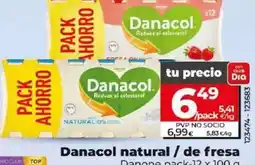 Dia Danone - danacol natural / de fresa pack-12 x 100 g oferta
