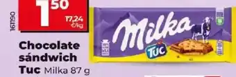 Dia Milka - chocolate sándwich tuc 87 g oferta