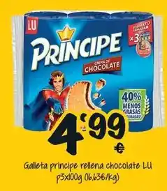 Cash Fresh Lu - galleta principe rellena chocolate oferta