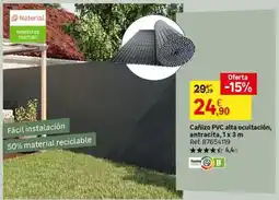 Leroy Merlin Pvc - caniroz pvc alta ocultacion, antracits oferta