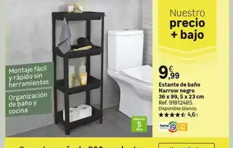 Leroy Merlin Blanco - estante de baño narrow negro oferta
