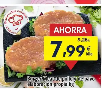 FROIZ Burger Meat de pollo y de pavo elaboración propia oferta
