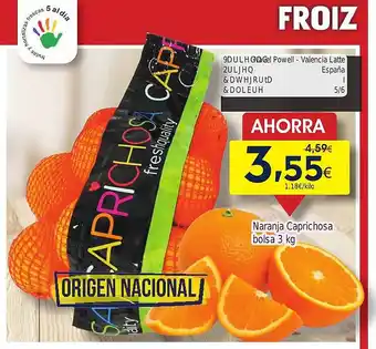 FROIZ Naranja Caprichosa bolsa oferta