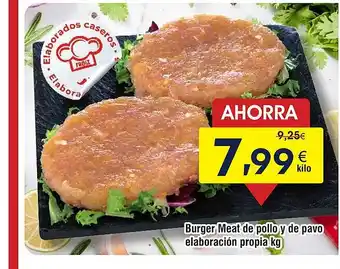 FROIZ Burger Meat de pollo y de pavo elaboración propia oferta