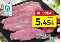 FROIZ Filetes de jamón fresco de cerdo oferta