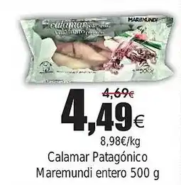 FROIZ Calamar Patagónico Maremundi entero oferta