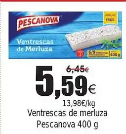 FROIZ PESCANOVA Ventrescas de Merluza oferta