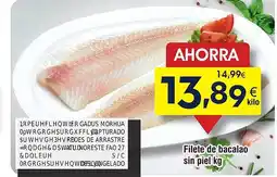 FROIZ Filete de bacalao sin piel oferta