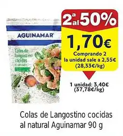 FROIZ AGUINAMAR Colas de Langostino cocidas al natural oferta