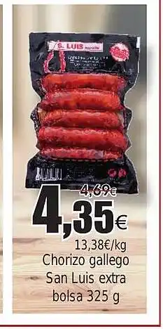 FROIZ Chorizo gallego San Luis extra bolsa oferta