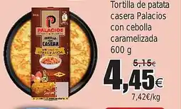 FROIZ Tortilla de patata casera Palacios con cebolla caramelizada oferta