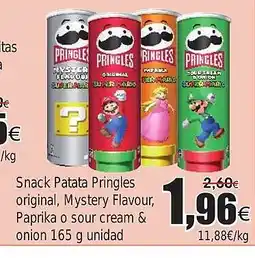 FROIZ Snack Patata Pringles original, Mystery Flavour, Paprika o sour cream & onion oferta