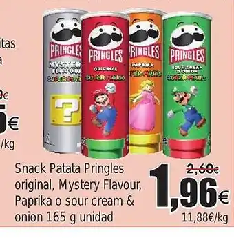 FROIZ Snack Patata Pringles original, Mystery Flavour, Paprika o sour cream & onion oferta