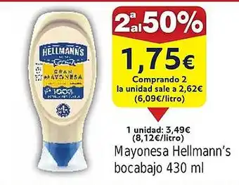 FROIZ Mayonesa Hellmann's bocabajo oferta