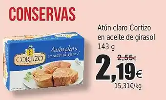 FROIZ Atún claro Cortizo en aceite de girasol oferta