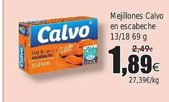 FROIZ Mejillones Calvo en escabeche oferta