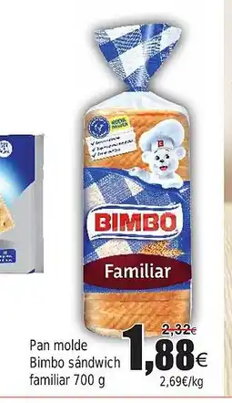 FROIZ Pan molde Bimbo sándwich familiar oferta