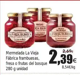 FROIZ Mermelada La Vieja Fábrica frambuesas fresa o frutas del bosque oferta