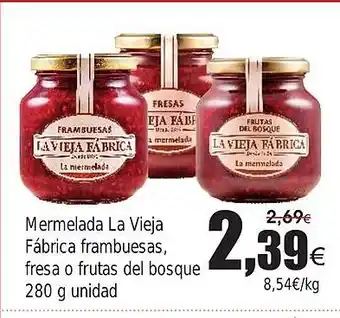 FROIZ Mermelada La Vieja Fábrica frambuesas fresa o frutas del bosque oferta