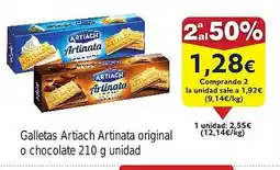 FROIZ Galletas Artiach Artinata original o chocolate oferta