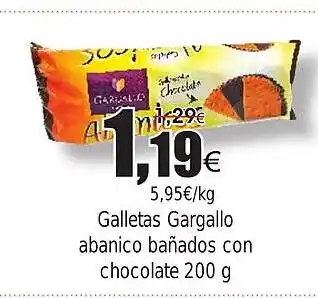 FROIZ Galletas Gargallo abanico bañados con chocolate oferta