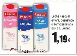 FROIZ Leche Pascual entera, desnatada oferta
