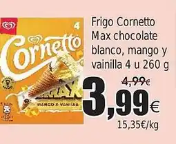 FROIZ Frigo Cornetto Max chocolate blanco, mango y vainilla oferta