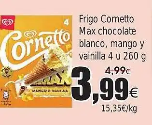 FROIZ Frigo Cornetto Max chocolate blanco, mango y vainilla oferta