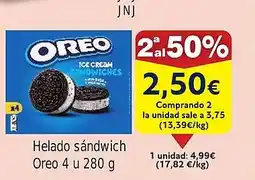 FROIZ OREO Helado sándwich oferta