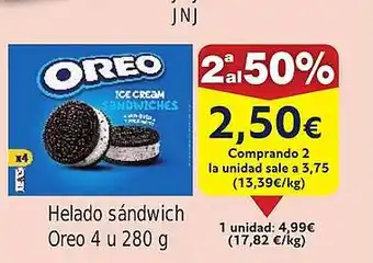 FROIZ OREO Helado sándwich oferta