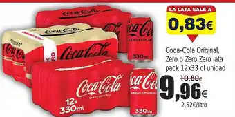 FROIZ COCA COLA Original, Zero o Zero Zero lata oferta