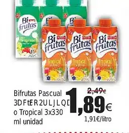 FROIZ BIFRUTAS Pascual o Tropical oferta