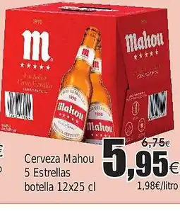 FROIZ Cerveza Mahou 5 Estrellas botella oferta