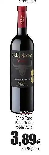 FROIZ Vino Toro Pata Negra roble oferta