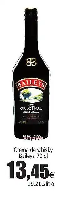 FROIZ BAILEYS Crema de whisky oferta
