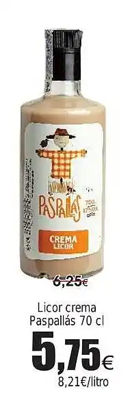 FROIZ PASPALLAS Licor crema oferta