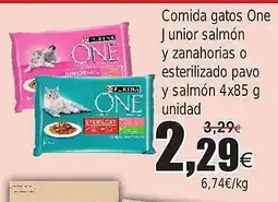 FROIZ Comida gatos One Junior salmón y zanahorias o esterilizado pavo y salmón oferta