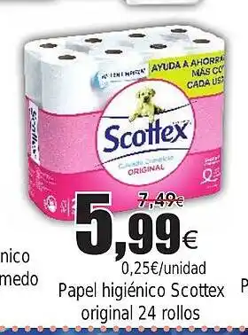 FROIZ SCOTTEX Papel higiénico oferta