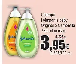 FROIZ Champú Johnson's baby Original o Camomila oferta