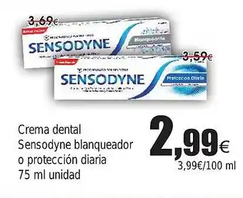 FROIZ Crema dental Sensodyne blanqueador o protección diaria oferta