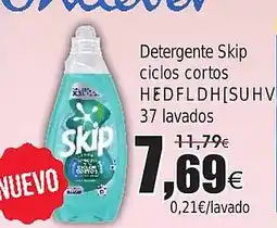 FROIZ SKIP Detergente ciclos cortos oferta