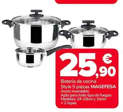 Supeco MAGEFESA Batería de cocina Style 5 piezas oferta
