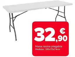 Supeco Mesa resina plegable oferta