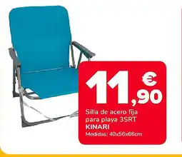Supeco KINARI Silla de acero fija para playa 3SRT oferta