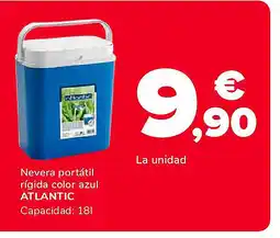 Supeco ATLANTIC Nevera portátil rígida color azul oferta